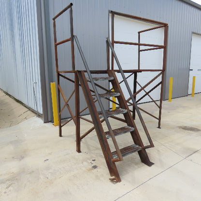 96" Long x 40" x 62" Work Height Elevated Machine Access Platform W/ Railing