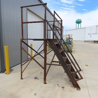 96" Long x 40" x 62" Work Height Elevated Machine Access Platform W/ Railing