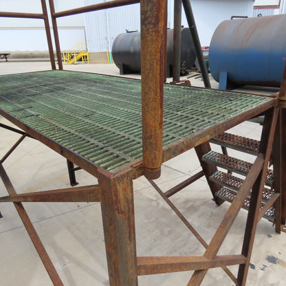 96" Long x 40" x 62" Work Height Elevated Machine Access Platform W/ Railing