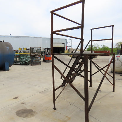 96" Long x 40" x 62" Work Height Elevated Machine Access Platform W/ Railing