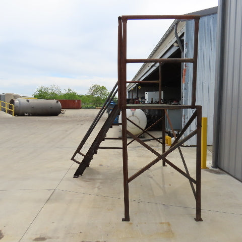 96" Long x 40" x 62" Work Height Elevated Machine Access Platform W/ Railing