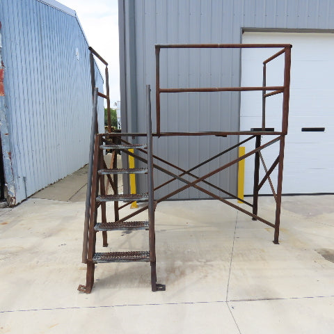 96" Long x 40" x 62" Work Height Elevated Machine Access Platform W/ Railing