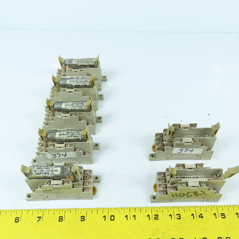 Omron P7SA-14F-ND 24VDC Relay W/ Base (2 Incomplete) Lot Of 7