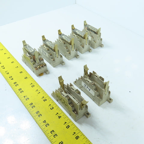 Omron P7SA-14F-ND 24VDC Relay W/ Base (2 Incomplete) Lot Of 7