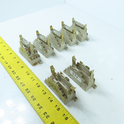 Omron P7SA-14F-ND 24VDC Relay W/ Base (2 Incomplete) Lot Of 7