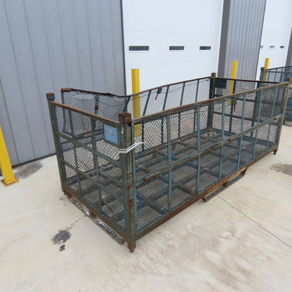 112"x48"x36" High Stackable Expandable Metal Container Crate Bin Tote (Damaged)