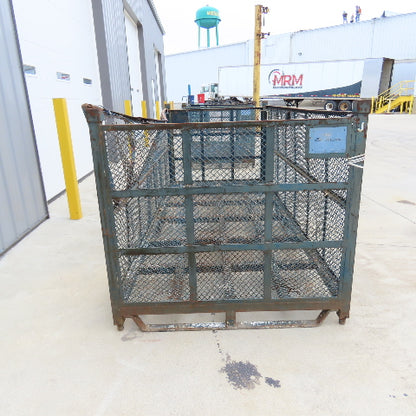112"x48"x36" High Stackable Expandable Metal Container Crate Bin Tote (Damaged)