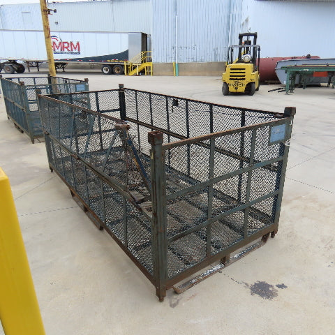 112"x48"x36" High Stackable Expandable Metal Container Crate Bin Tote (Damaged)