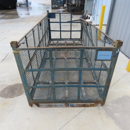 112"x48"x36" High Stackable Expandable Metal Container Crate Bin Tote (Damaged)
