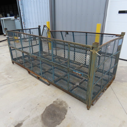 112"x48"x36" High Stackable Expandable Metal Container Crate Bin Tote (Damaged)