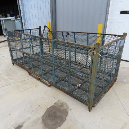 112"x48"x36" High Stackable Expandable Metal Container Crate Bin Tote (Damaged)