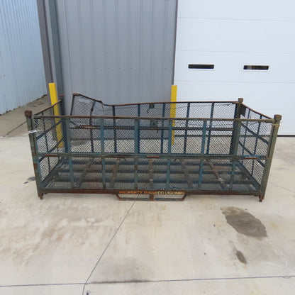 112"x48"x36" High Stackable Expandable Metal Container Crate Bin Tote (Damaged)