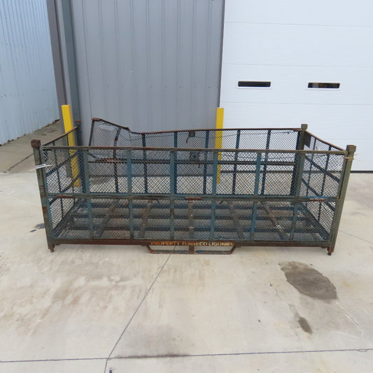 112"x48"x36" High Stackable Expandable Metal Container Crate Bin Tote (Damaged)