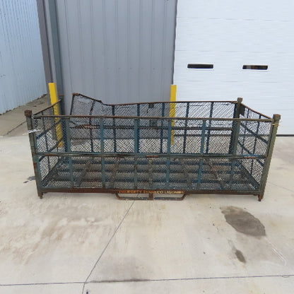 112"x48"x36" High Stackable Expandable Metal Container Crate Bin Tote (Damaged)
