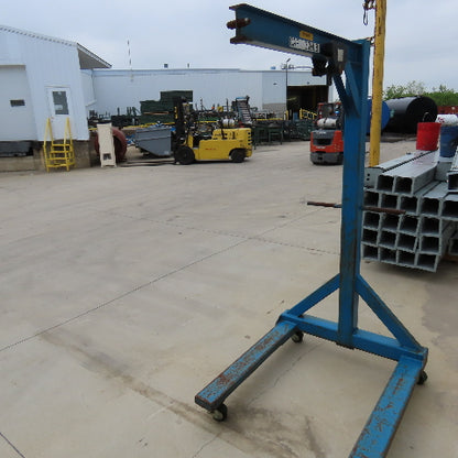 300 Lb Capacity Portable Straddle Floor Crane 69" Clearence 24" Travel W/Trolley