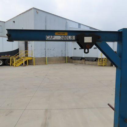 300 Lb Capacity Portable Straddle Floor Crane 69" Clearence 24" Travel W/Trolley