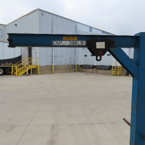 300 Lb Capacity Portable Straddle Floor Crane 69" Clearence 24" Travel W/Trolley