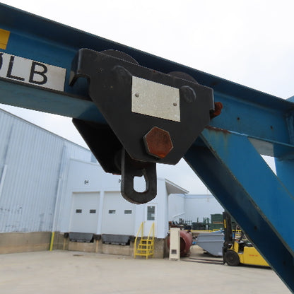300 Lb Capacity Portable Straddle Floor Crane 69" Clearence 24" Travel W/Trolley