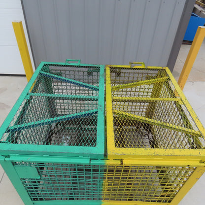 48" x 40" Inside Enclosed Lockable Expanded Metal Cage Container Tote Crate