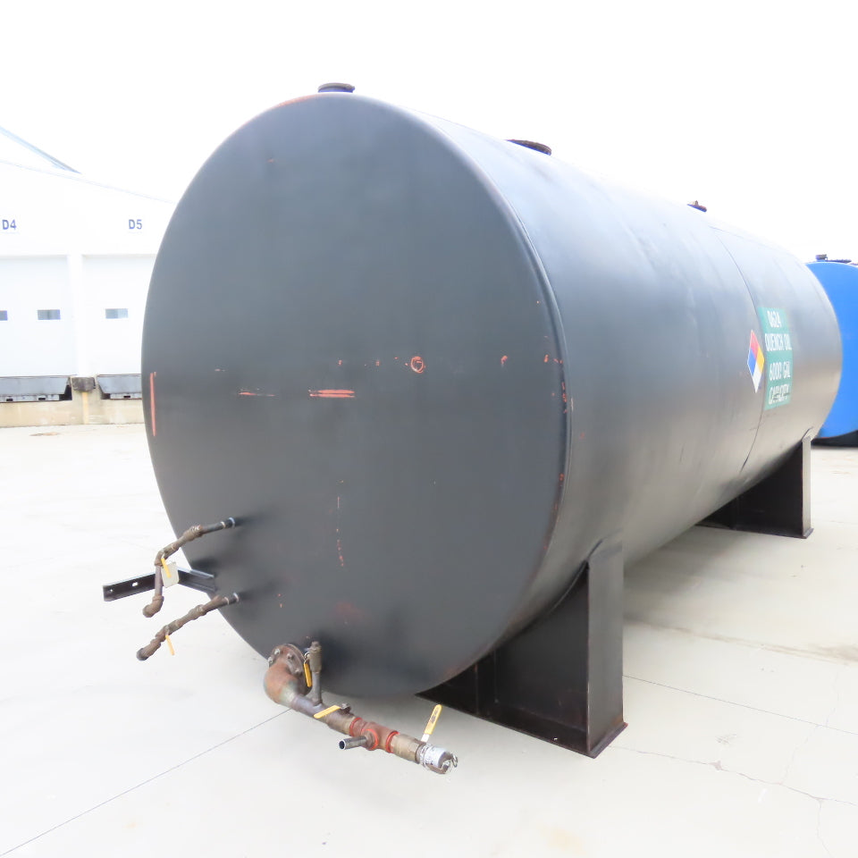 6000 Gallon Aboveground Steel Single Wall Horizontal Liquid Saddle Storage Tank
