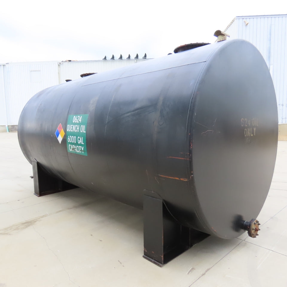 6000 Gallon Aboveground Steel Single Wall Horizontal Liquid Saddle Storage Tank