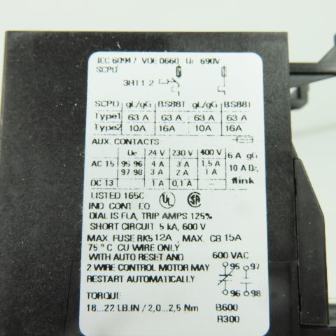 Siemens 3RU1126-1DD0 Sirius 3R Overload Relay 2.2-3.2A NEW