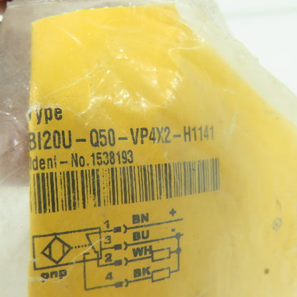 Turck BI20U-Q50-VP4X2-H1141 Uprox Embeddable Inductive Sensor 4-Pin Male 10-65V