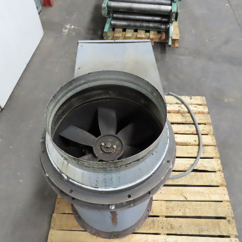 Hartzell 18" 1HP Belt Driven Tubeaxial Fan 230/460V 3PH 1740 RPM Tested