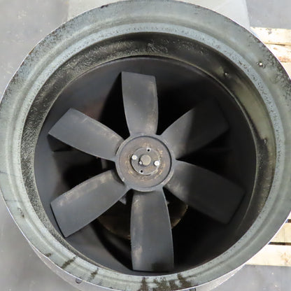 Hartzell 18" 1HP Belt Driven Tubeaxial Fan 230/460V 3PH 1740 RPM Tested