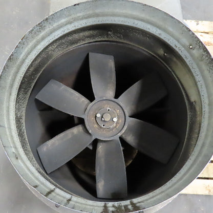 Hartzell 18" 1HP Belt Driven Tubeaxial Fan 230/460V 3PH 1740 RPM Tested