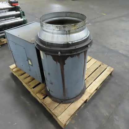 Hartzell 18" 1HP Belt Driven Tubeaxial Fan 230/460V 3PH 1740 RPM Tested