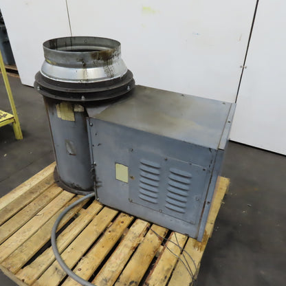Hartzell 18" 1HP Belt Driven Tubeaxial Fan 230/460V 3PH 1740 RPM Tested