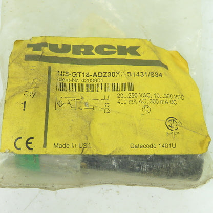 Turck NI8-GT18-ADZ30X2-B1431/S34 Inductive Proximity Sensor 20-250VAC 10-300VDC