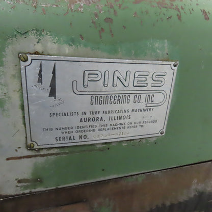 Teledyne Pines 172253 4" Tube End Finishing Machine 480V 3PH 3HP 8.7A Tested