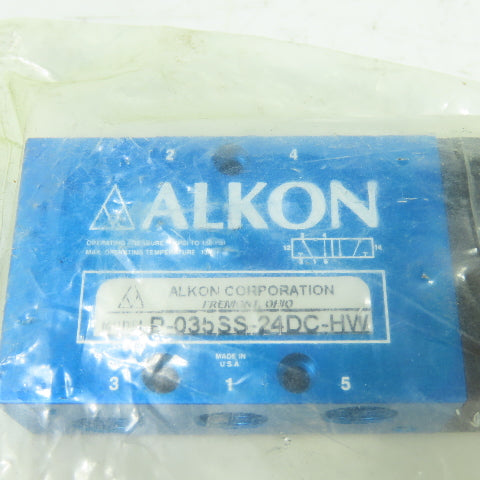 Alkon P-035SS-24 DC-HW Solenoid Valve 24VDC Coil NEW