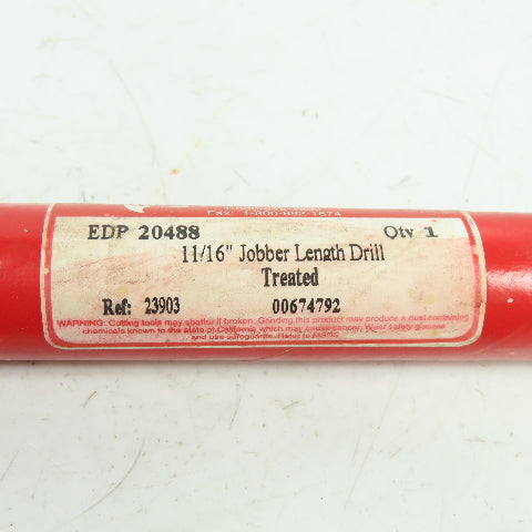 NYTD Industries EDP 20488 11/16" Jobber Length Drill HSS