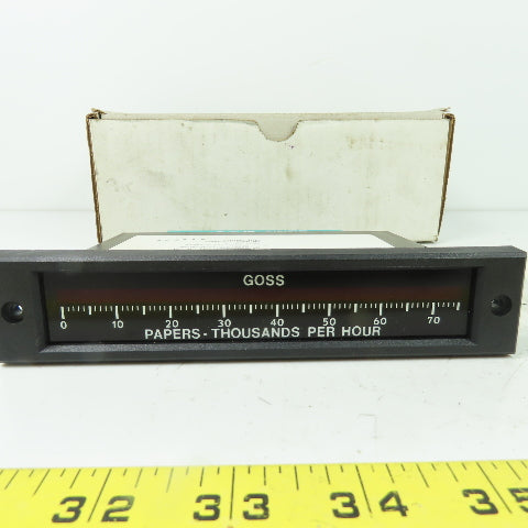 Ametek/Dixson 00236005 276947 4864 0 Goss 0-75 Paper-Thousands Per Hour