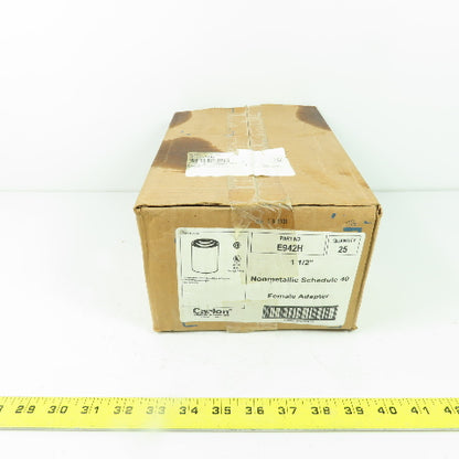 Carlon E942H Nonmetallic Schedule 40 PVC Female Conduit Adapter 1 1/2" Lot Of 25