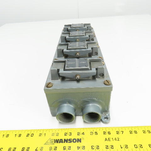 Allen Bradley 8HW7-20738 Bulletin 800H 4-Station Start/Stop Hazardous Switch