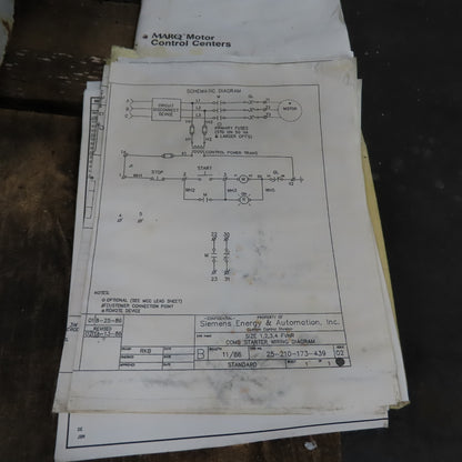 Siemens Marq 600A Motor Control Center MCC 480V 3PH 3W 60HZ (7 Buckets)