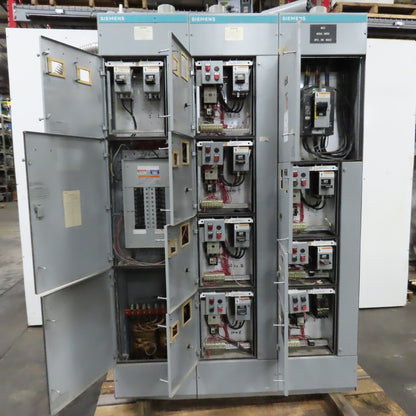 Siemens Marq 600A Motor Control Center MCC 480V 3PH 3W 60HZ (7 Buckets)