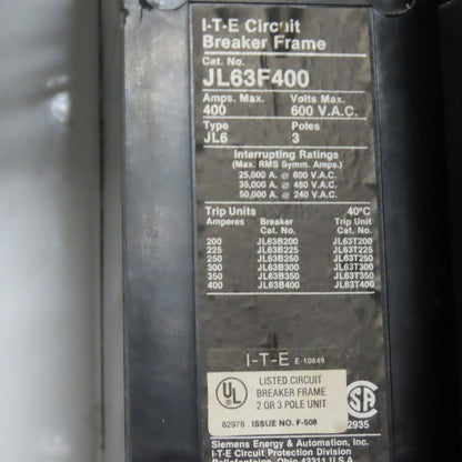 Siemens Marq 600A Motor Control Center MCC 480V 3PH 3W 60HZ (7 Buckets)