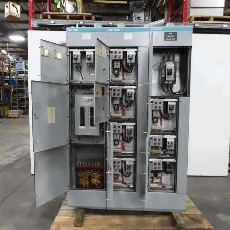 Siemens Marq 600A Motor Control Center MCC 480V 3PH 3W 60HZ (7 Buckets)