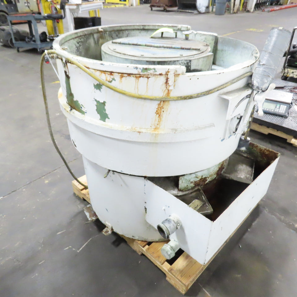 Roto Finish 2HP Lined Vibratory Finishing Tumbler 230/460V 3PH 16" Deep Tested