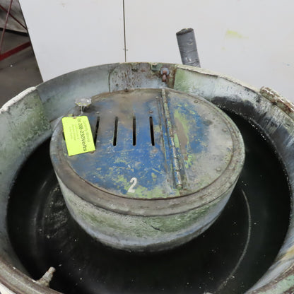 Roto Finish 2HP Lined Vibratory Finishing Tumbler 230/460V 3PH 16" Deep Tested