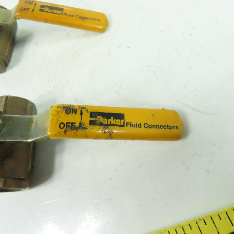Parker P 1/2" 600 WOG Brass Ball Valve Lot Of 2