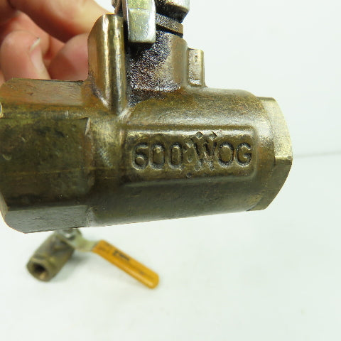 Parker P 1/2" 600 WOG Brass Ball Valve Lot Of 2