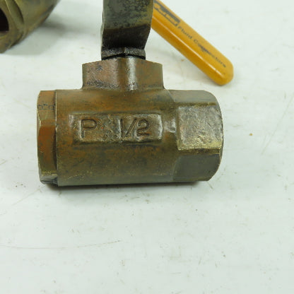 Parker P 1/2" 600 WOG Brass Ball Valve Lot Of 2