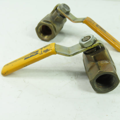 Parker P 1/2" 600 WOG Brass Ball Valve Lot Of 2