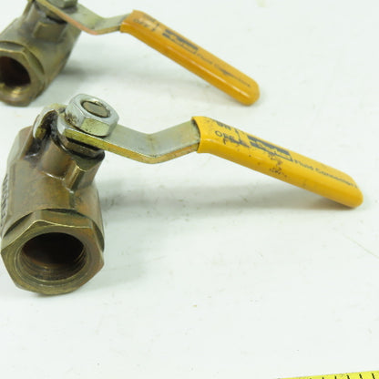 Parker P 1/2" 600 WOG Brass Ball Valve Lot Of 2